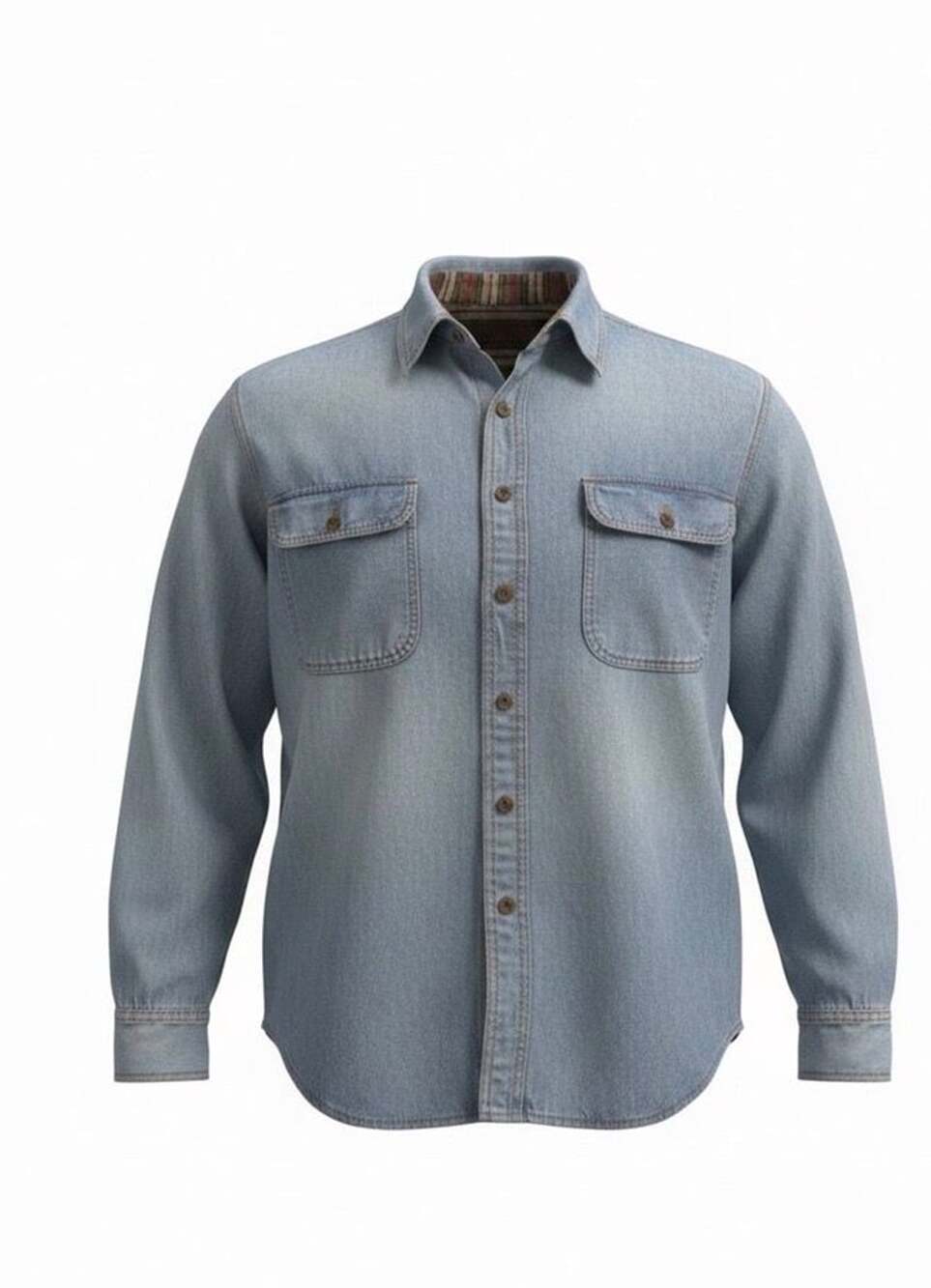 Vintage Wrangler Rugged Wear Denim Shirt Men’s XL? Plaid Lined Button Up
